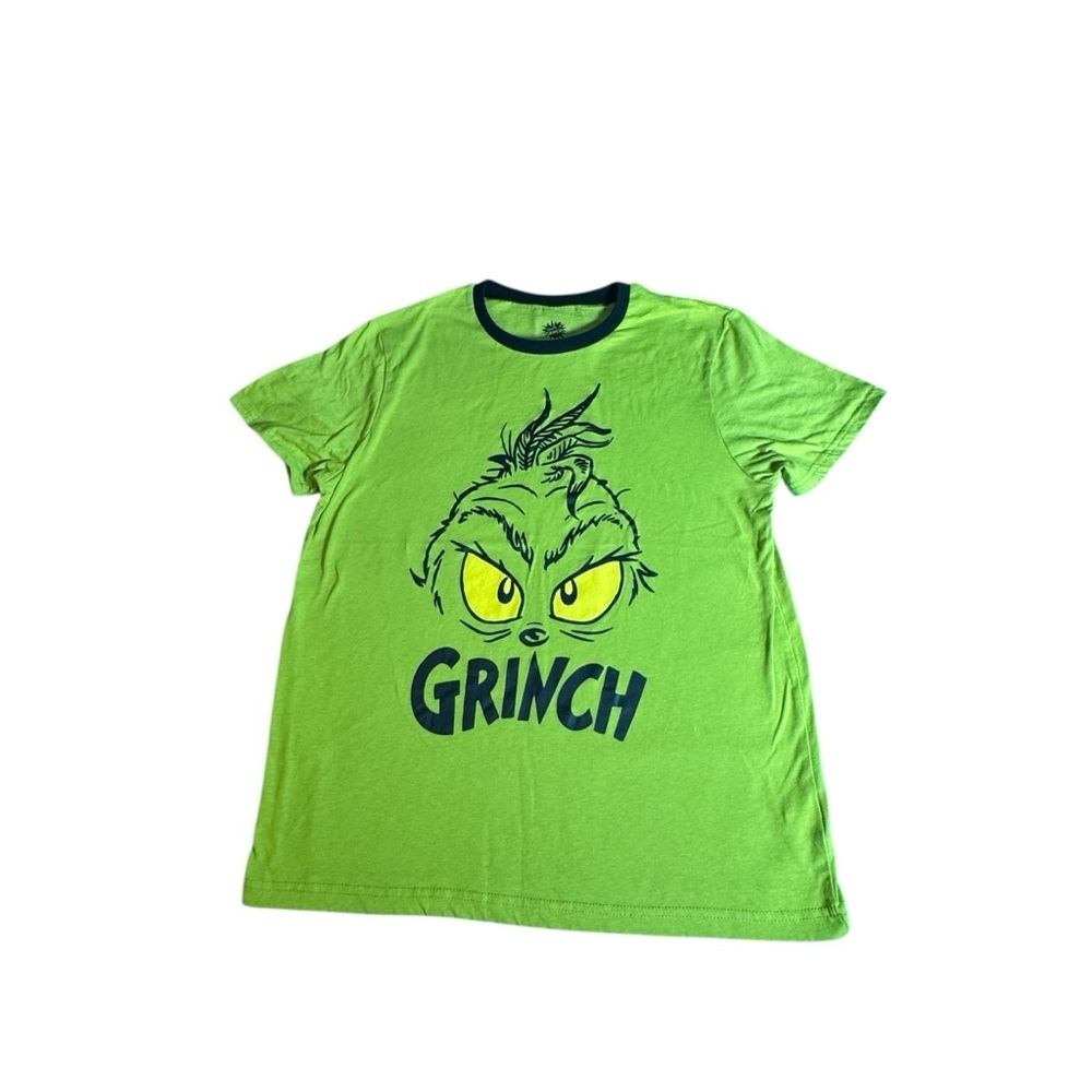 Grinch T Shirt Mens Medium Green Dr Seuss Graphic Tee Christmas Holiday
